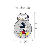 kawaii mickey metal badge brooches bags decorations clothing accessories lapel pins couples