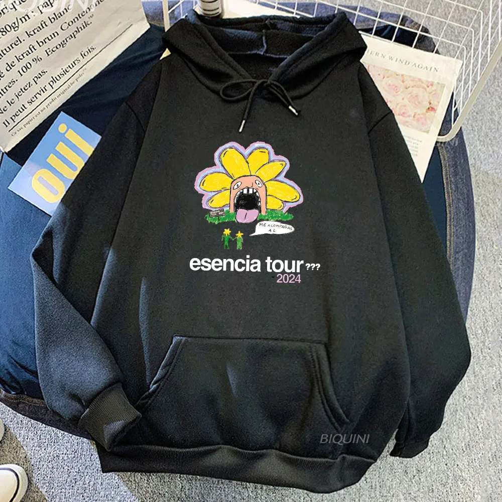 Худи с цветочным принтом и графическим худи Humbe Esencia Tour 2024 свитшоты одежда певицы