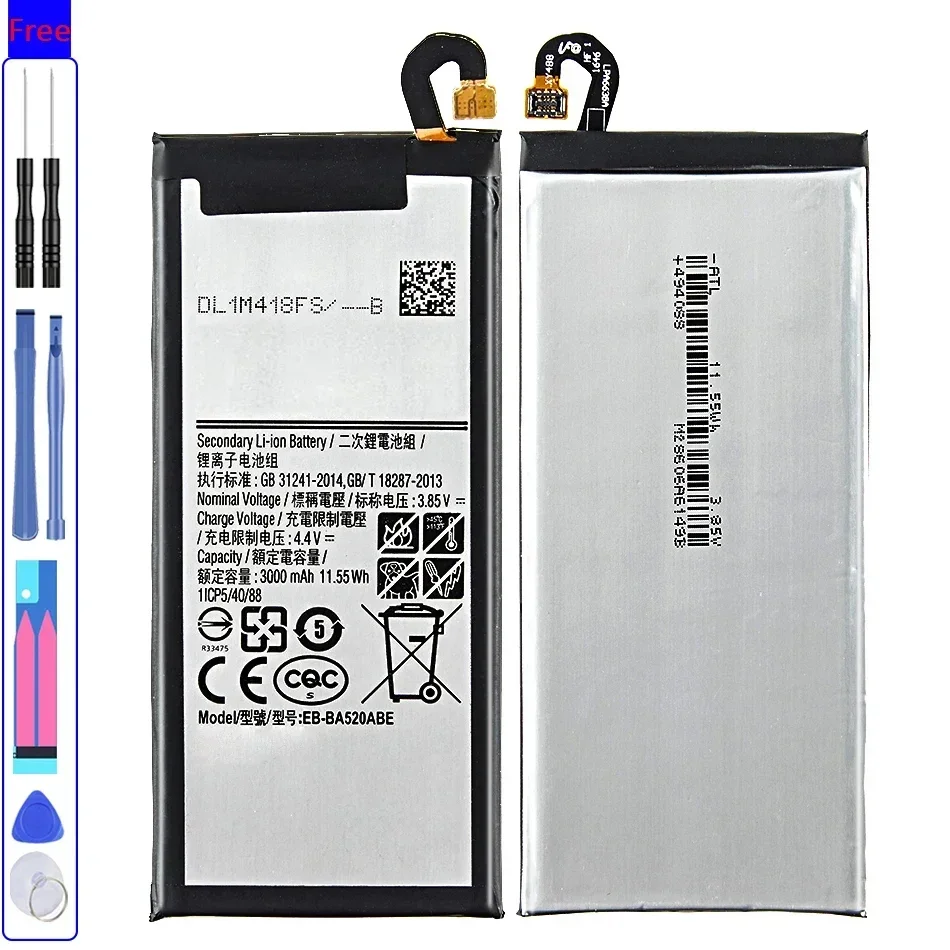 Сменный аккумулятор для Samsung Galaxy Edition A5 2017 A520F SM-A520F EB-BA520ABE 3000 мАч с трек-кодом