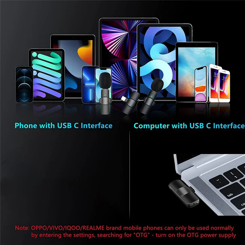 Беспроводной петличный микрофон для телефона Автоматическая синхронизация