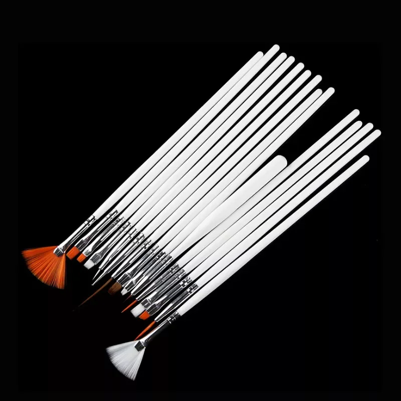 

4Color 15pcs Professional Manicure UV Gel Brush Pen Transparent Acrylic Nail Art Painting Drawing Brush Phototherapy Tool