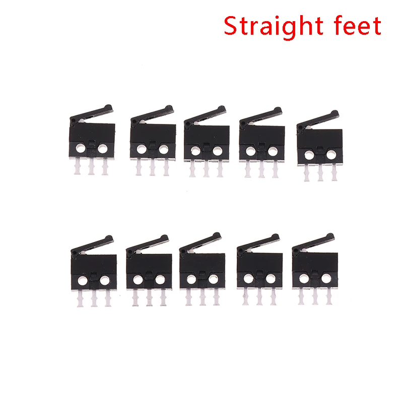 

10Pcs Camera Switch Reset Detection Stroke Limit Miniature Switch Straight Bent Feet