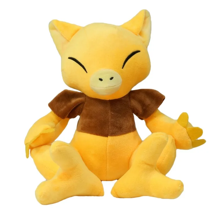 

New Pokemon Anime Kawaii Abra Plush Model Doll Cute Alakazam Monster Soft Decoration Throw Pillow Kids Toys Birthday Gift