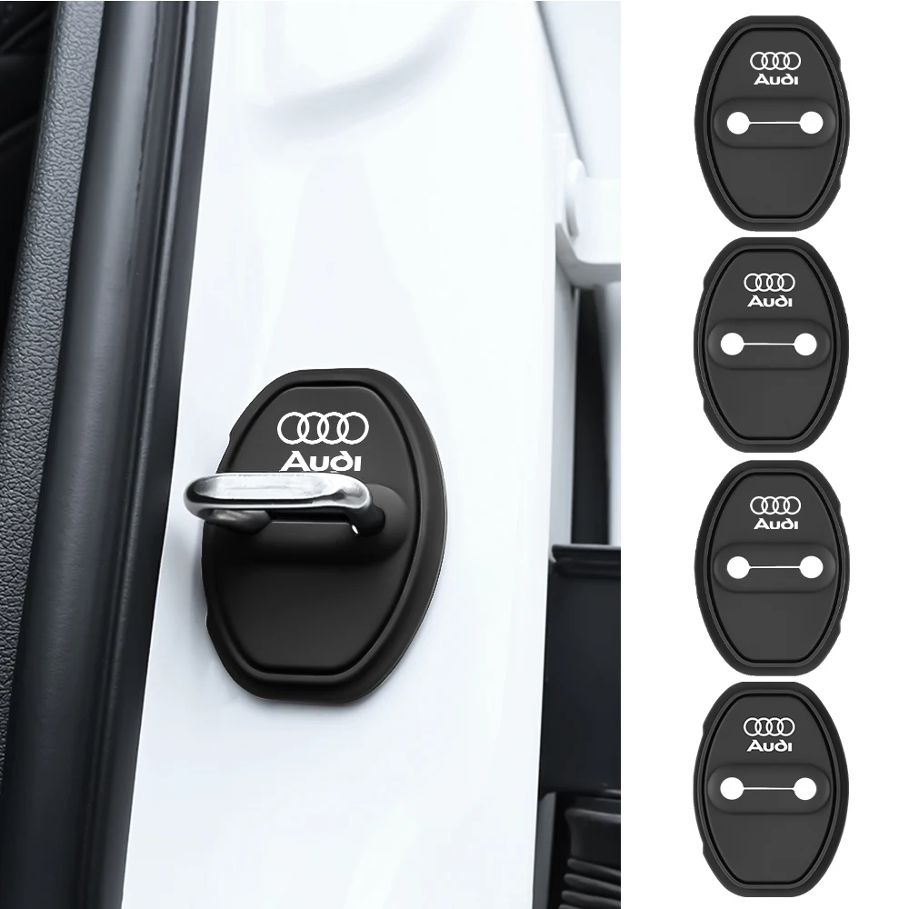 Фото 2/4 шт. силиконовые защитные накладки на замки дверей автомобиля для AUDI Sline A1 A2 A3 A4 B8 8P A5 A6 A7 A8 Q3 Q5 Q7, аксессуары №3