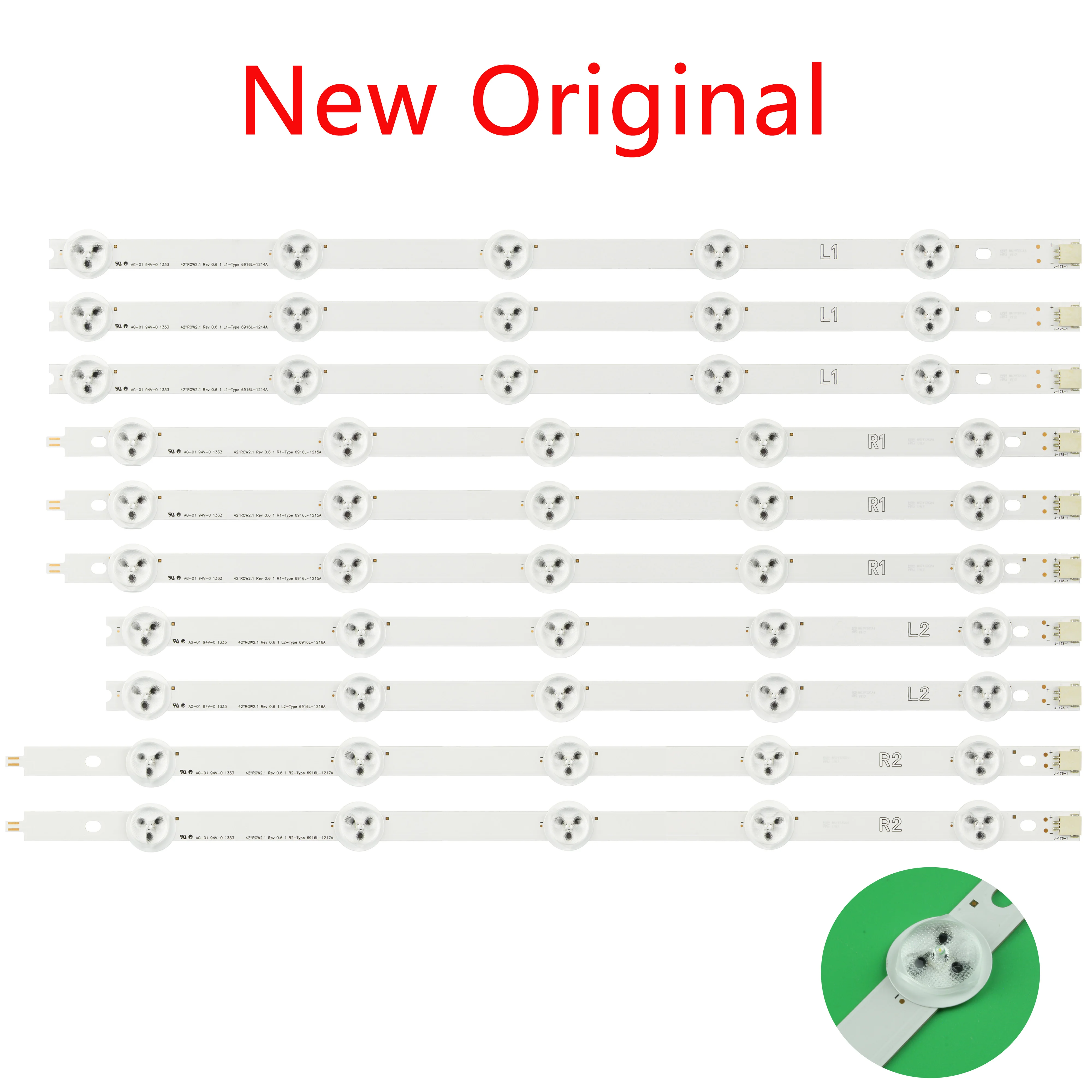 LED Backlight strip For LG 42inch TV 42LA615V 42LA615S 42LA621S-ZD 42LN575R 6916L-1412A 6916L-1413A 6916L-1414A 6916L-1415A