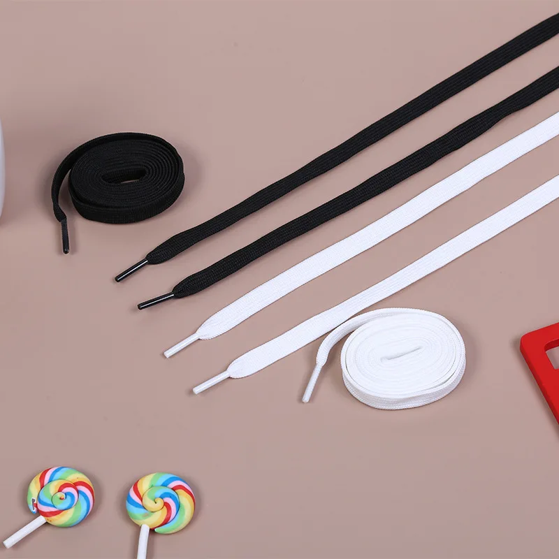 

Плоские шнурки для кроссовок, классические, черные, брезентовые, повседневные, женские, однотонные, двойные, хлопковые шнурки