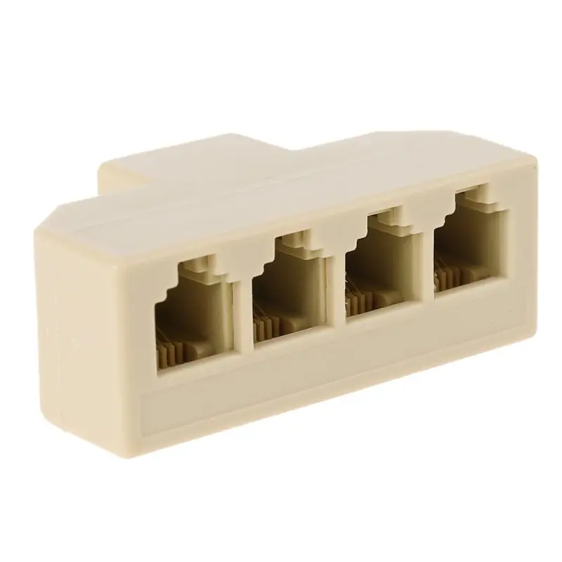 

Phone Line Splitter, Phone Jack Splitter, RJ11 Phone Cord Splitter,Telephone Line Splitter RJ11 6P4C for M to 4 Way F So