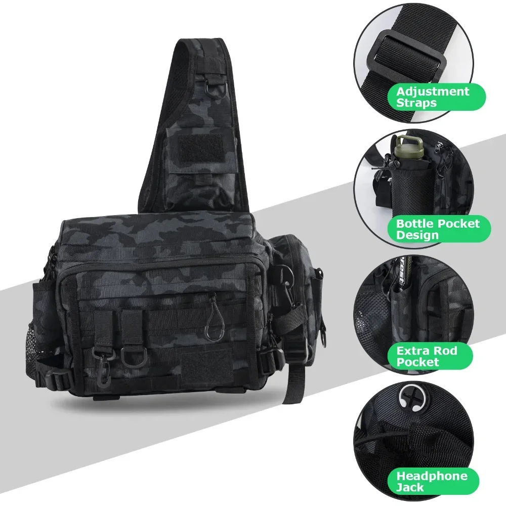 Новая брендовая сумка для рыболовных снастей многофункциональная через плечо с