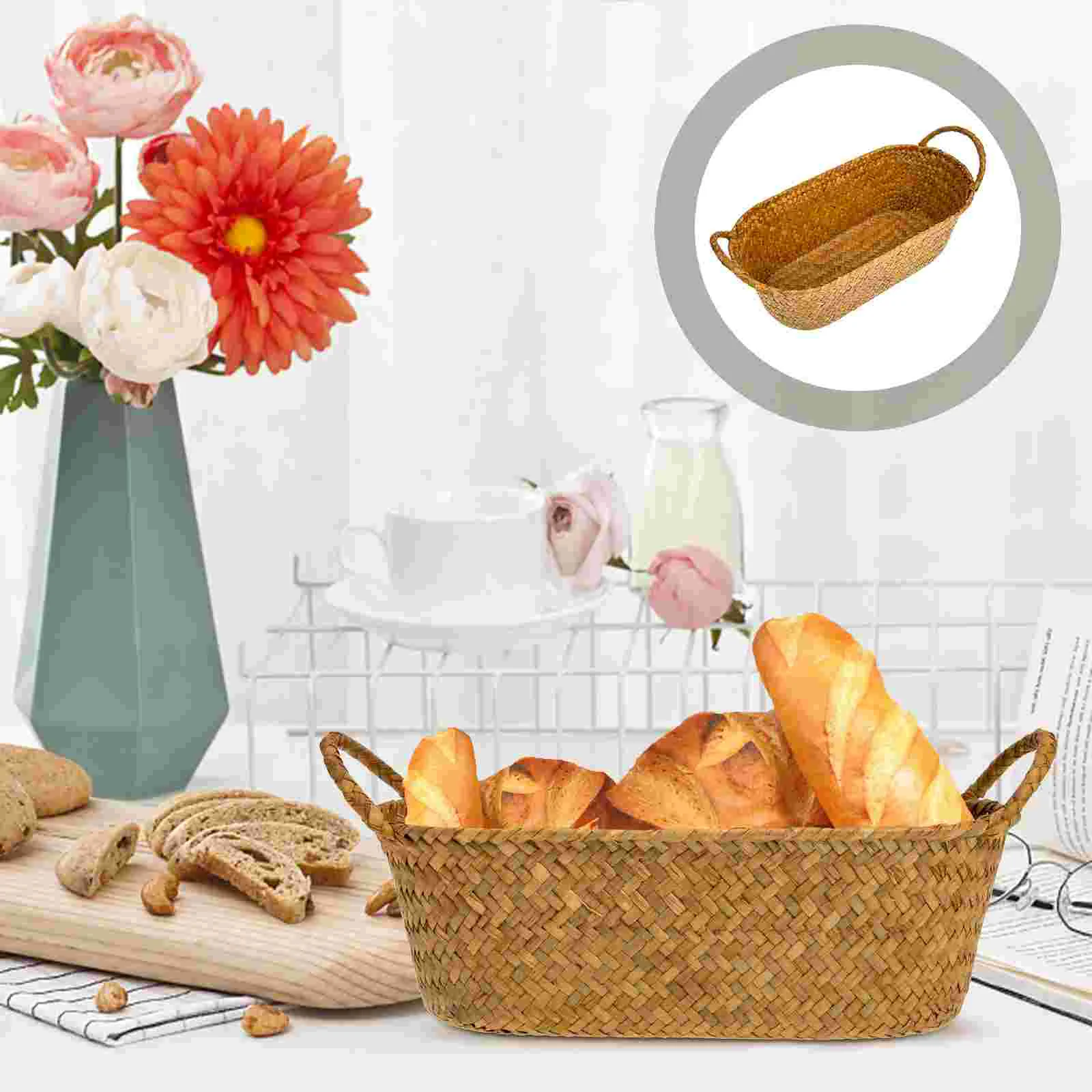 

Hollow Storage Basket Decorative Desktop Multipurpose Sundries Container Sundry