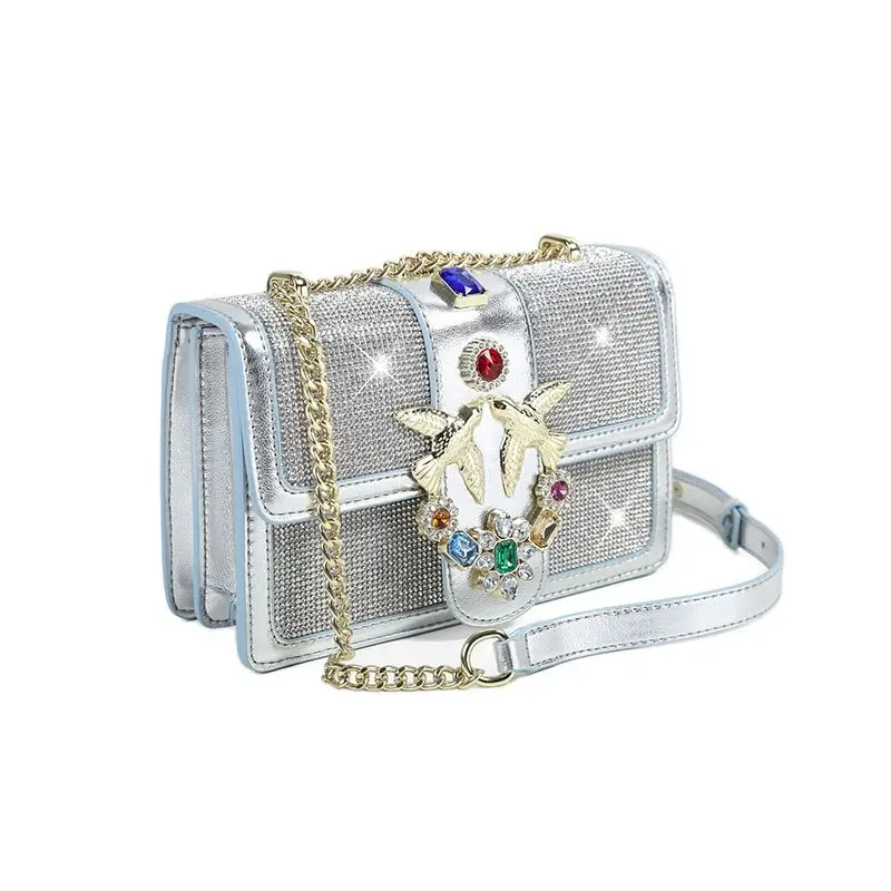 

Роскошная сумка через плечо со стразами 2022, женская сумка через плечо, модная дизайнерская сумка через плечо с пряжкой, высокое качество