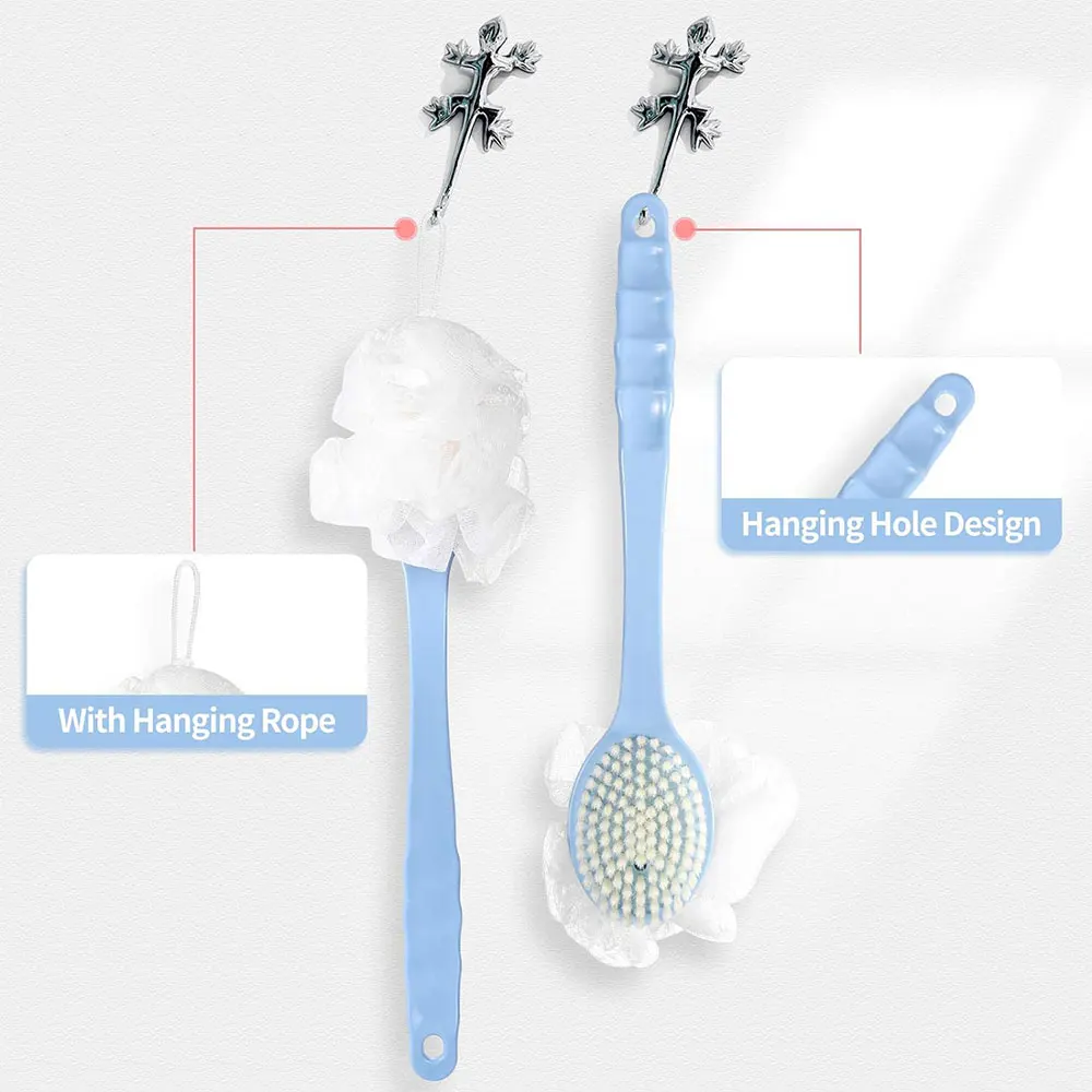 Современный аксессуар для купания отшелушивающий скруббер с длинной ручкой