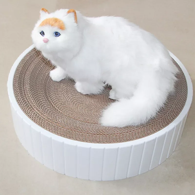 

NEW2023 1Pc Cat Scratching Basin Grinding Claws Cardboard Round Cat Scratcher Lounge Relaxing Bed Relieving Depression 2022 Hot