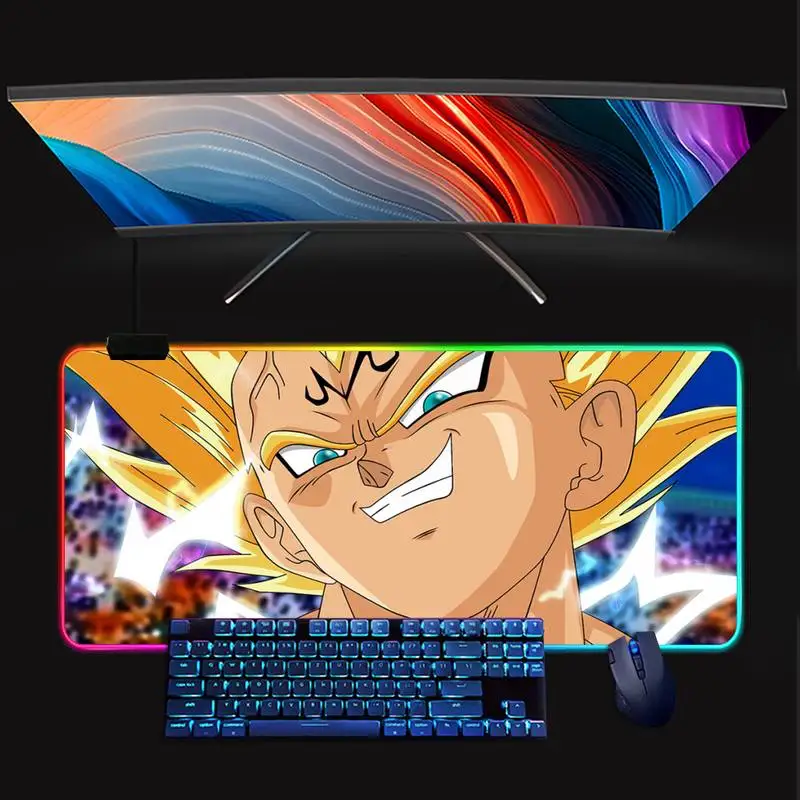 

Большой коврик для мыши Dragon Ball Z bejim Yonsei Vegeta IV DBZ RGB, коврик для мыши со светодиодной подсветкой, коврик для мыши, большой коврик для клавиатуры ...