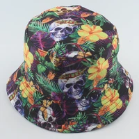 bucket hat women summer sun beach brim cap uv protection skull reversible holiday accessory for men teenagers outdoors