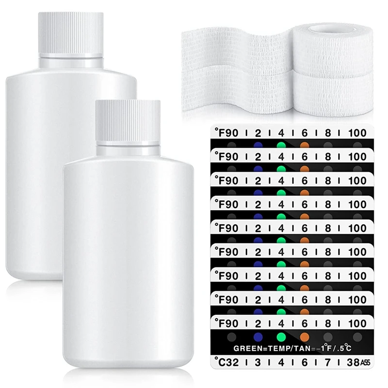 

34 Pcs Portable Travel Urine Test Bottle Adhesive Urine Test Strip Sticker For Urine Testing(PE)