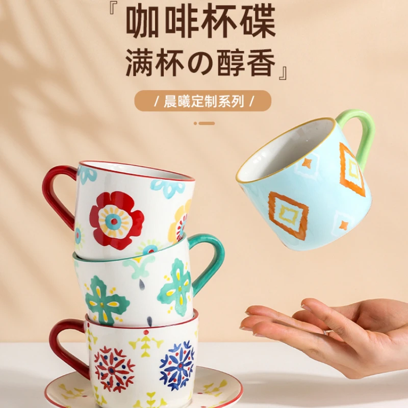 Tazas de cerámica de estilo nórdico para parejas, Tazas de café Kawaii minimalistas de alta calidad, Tazas creativas, taza bonita