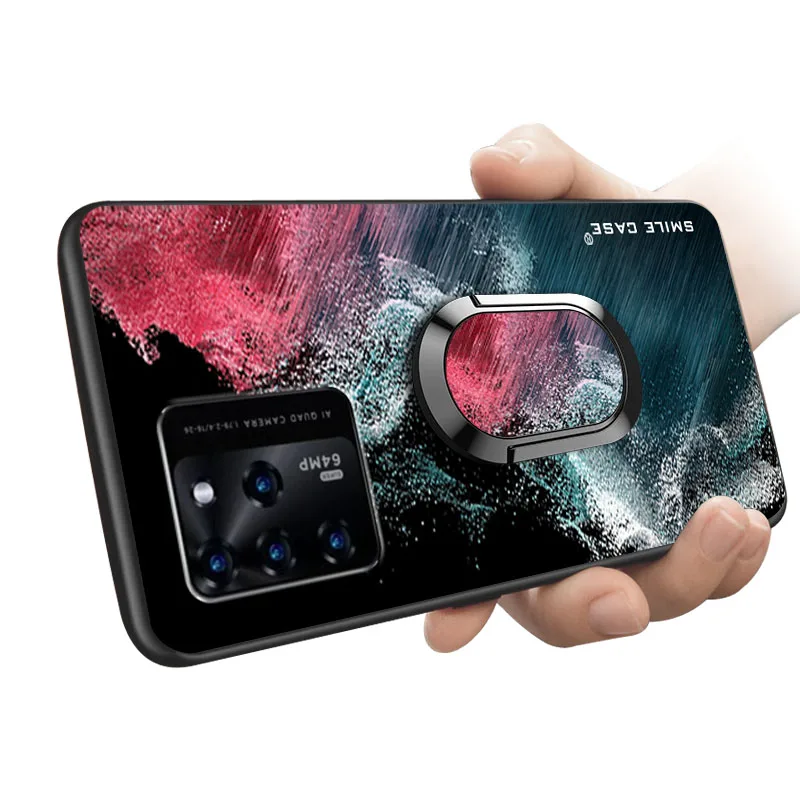 

ZTE Blade V30 Case Luxury 6.67 Inch With Ring Magnetic function Soft Silicone Funda for ZTE Blade V30 Cover