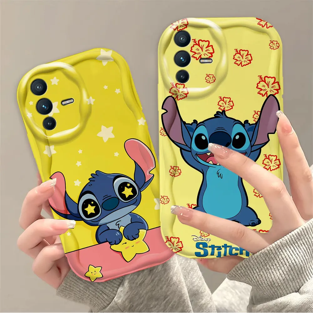 Чехол Cartoon D-Disney Stitch 3D Wave для Infinix SPARK CAMON ПРИМЕЧАНИЕ HOT 40 40I ZERO 30 30I 20 20I 12 9 POVA SMART 6 7 8 GT
