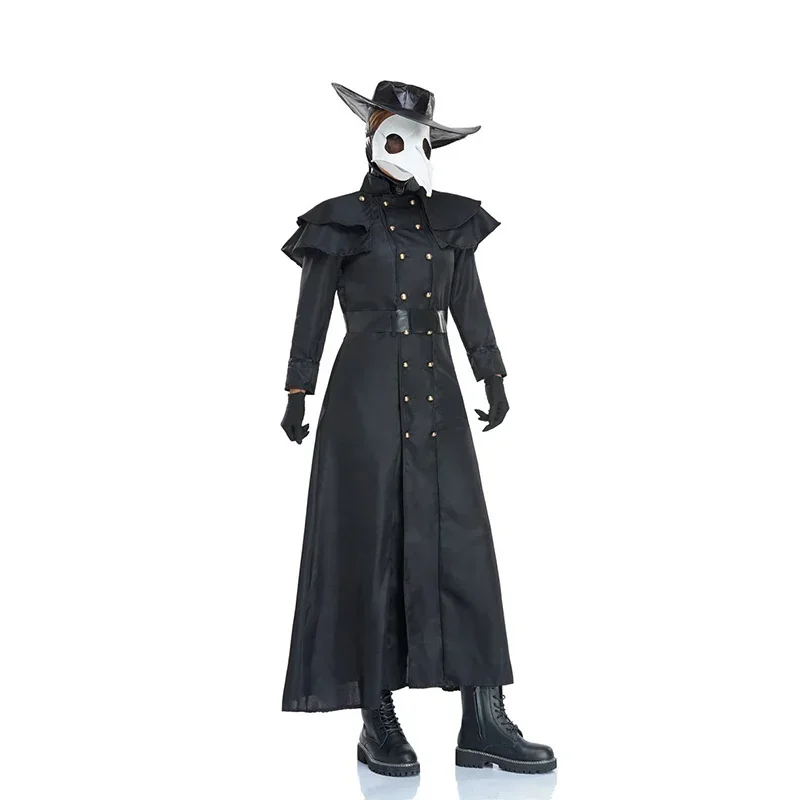 Хэллоуин взрослый стимпанк костюм доктора чумы длинный клюв маска
