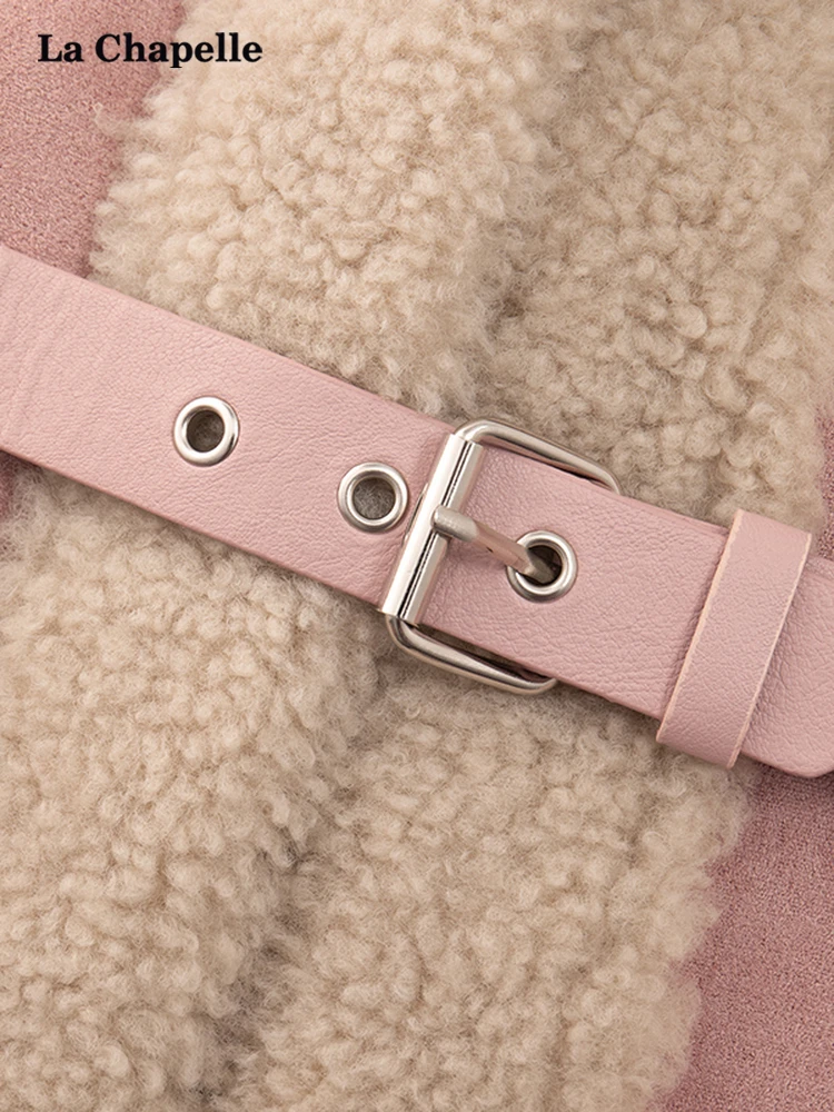 La Chapelle Длинная женская утолщенная верхняя одежда из искусственной овечьей