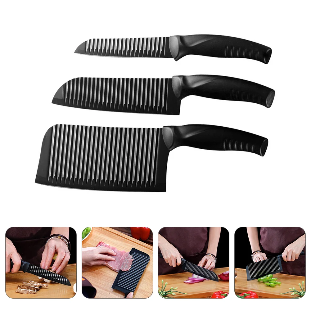 

3pcs Stainless Steel Wave Shape Potato Cutters Kitchen Gadgets Fillet