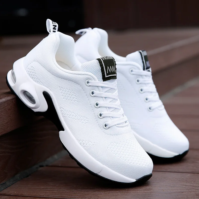 

Women's Fashion Air Cushion Sports Running Flat Soft Bottom Sneaker Mesh Breathable Casual Shoes for Women 2021zapatillas Mujer