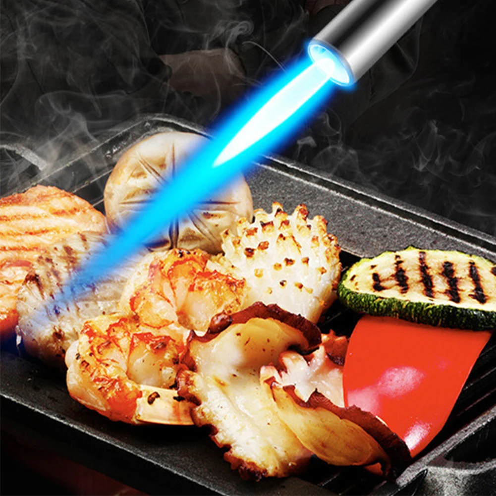 

Invertible Butane Torch Gas Flamethrower Adjustable Flame Automatic Ignition Gas Burner Grilling BBQ Camping Hiking Tools
