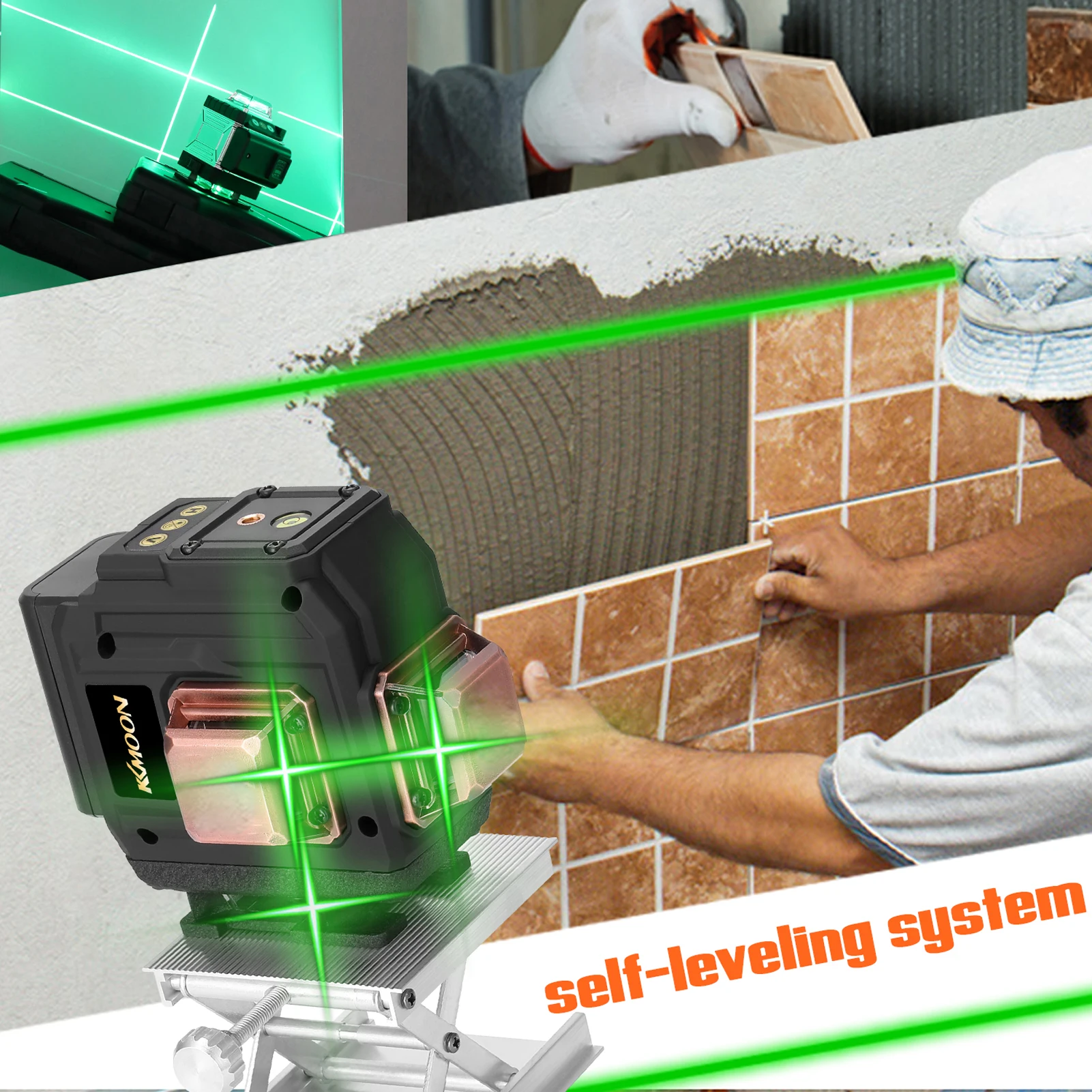 Лазерный уровень с 12 линиями и функцией самовыравнивания