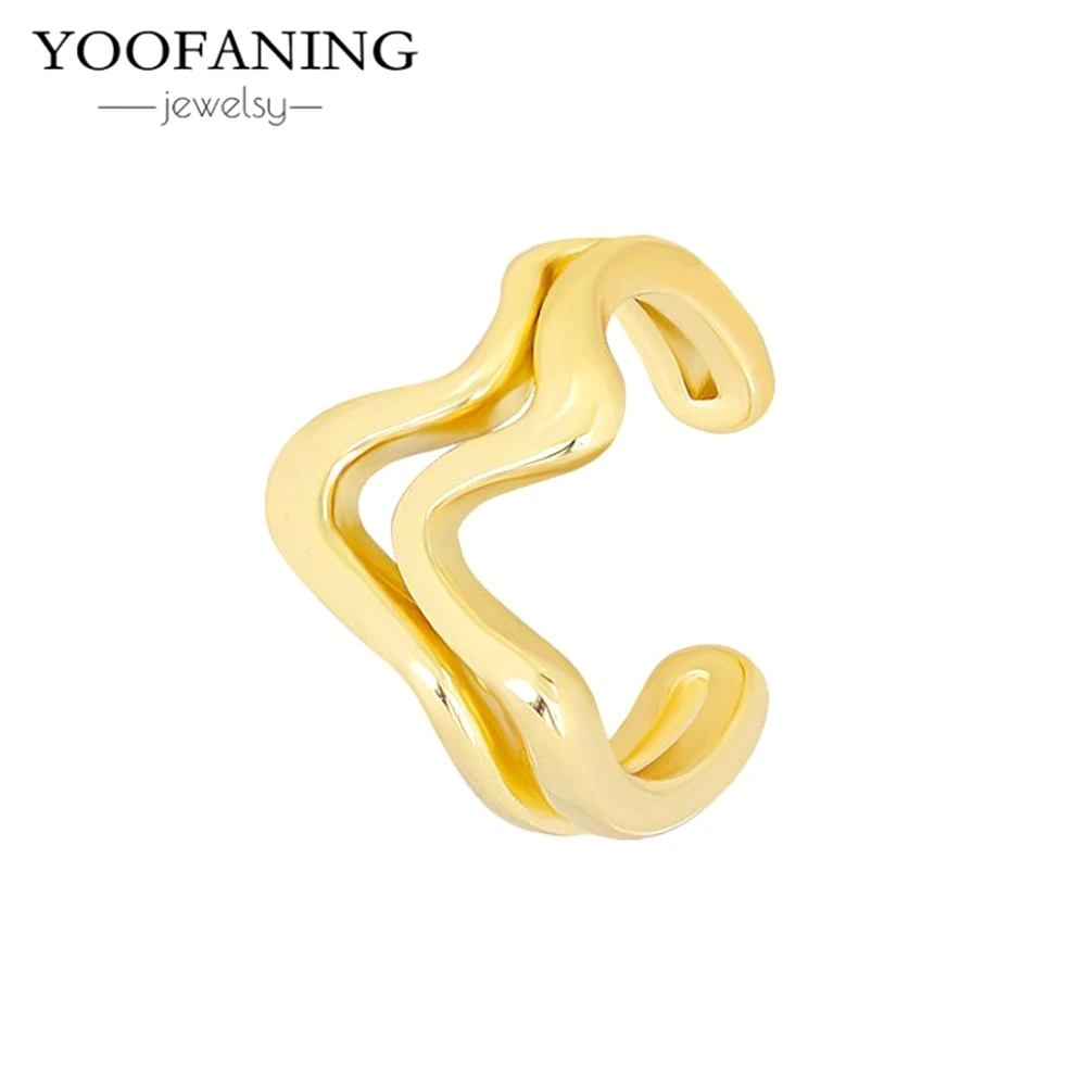 Фото YOOFANING 1 шт. 2026 Горячая новинка: Женские серьги-клипсы из плетеного металла, ретро, 24-каратное золото, необычные, элегантные, изысканные украшения, подарок для вечеринки №3