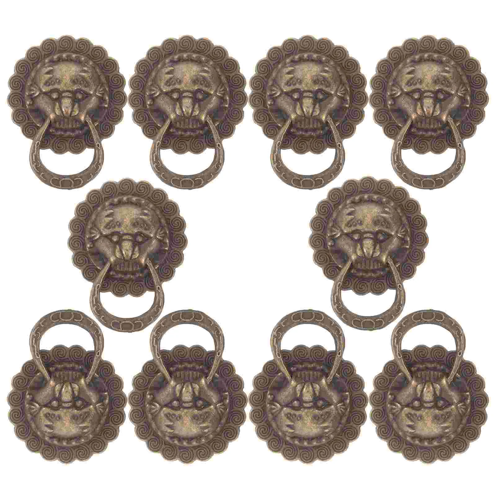 10 шт. ручки с головой льва для ящиков декоративные мебельных дверей шкафа из