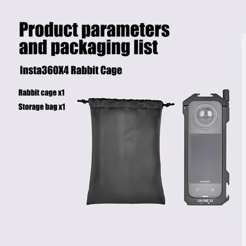 Металлическая защитная клетка для кроликов на открытом воздухе, расширительная рамка, чехол, аксессуары для Insta360 X3/X4, улучшающая стабильность, долговечность, подарок