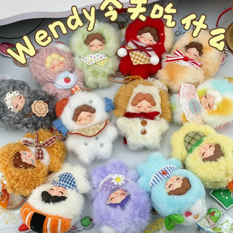 Фото Новая оригинальная мини-плюшевая игрушка Wendy What To Eat Today в закрытой упаковке, модные и популярные куклы, милые подвески для сумок. №1