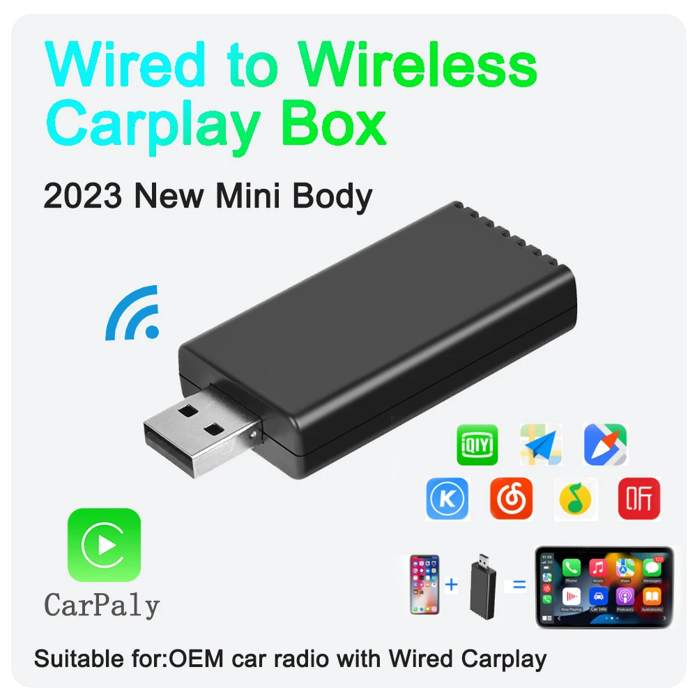 

Carplay Android Auto Box Apple Carplay Wireless Adapter Car OEM Wired To Wireless Android Auto USB Dongle Car Play