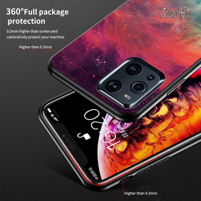 Чехол для OPPO Find X X3 X2 Neo X5 Lite защитный чехол из твердого стекла decareyao Pro закаленного