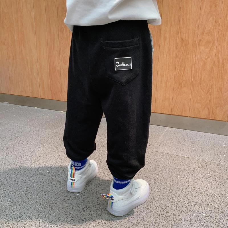 Boys Pants Fashion Jeans Patchwork Trend Sport Casual Pants Spring Autumn Teeage Children Sweatpants Baby Kids Trousers