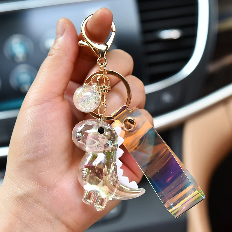 

Creative Cartoon Cute Dinosaur Doll Keychain Acrylic Animal Charm Pendant New