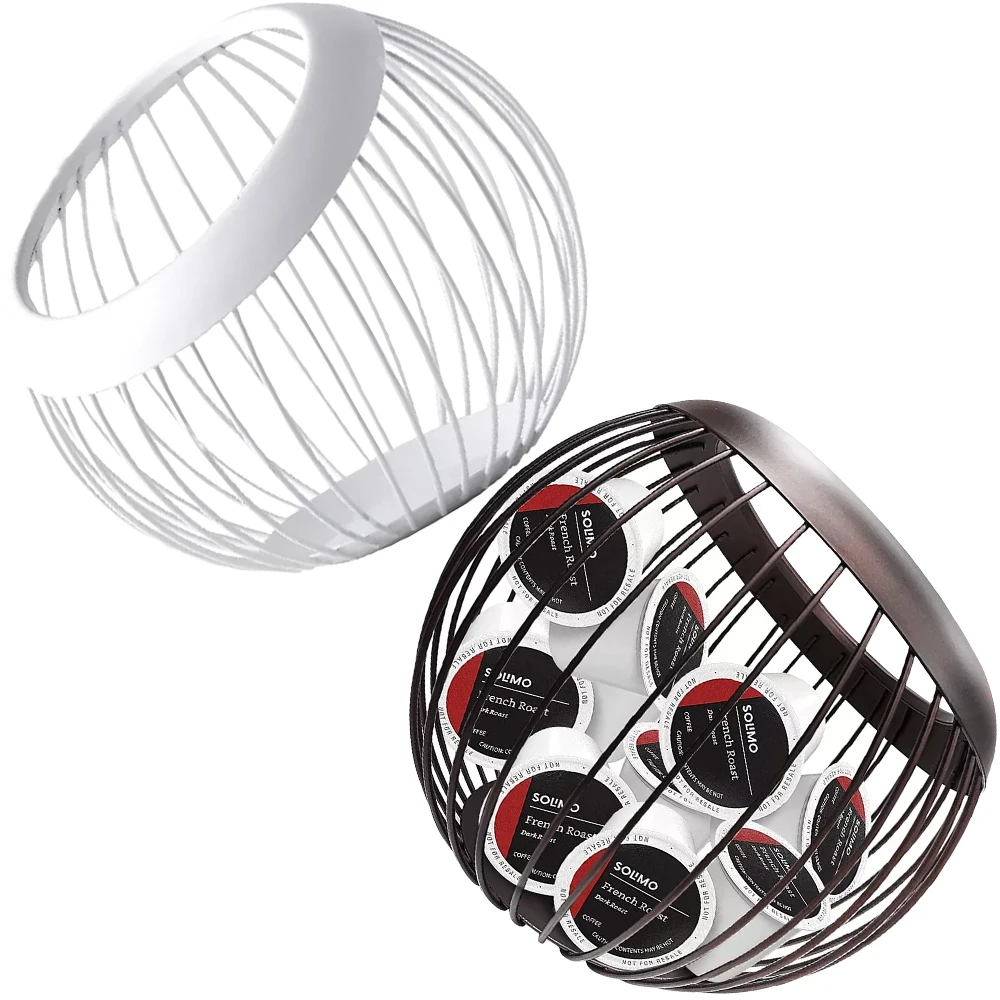 

Capsules Storage Basket Black Coffee Color Plating Display Nespresso Dolce Gusto Stainless Coffee Pod Holder Stand Metal Rack