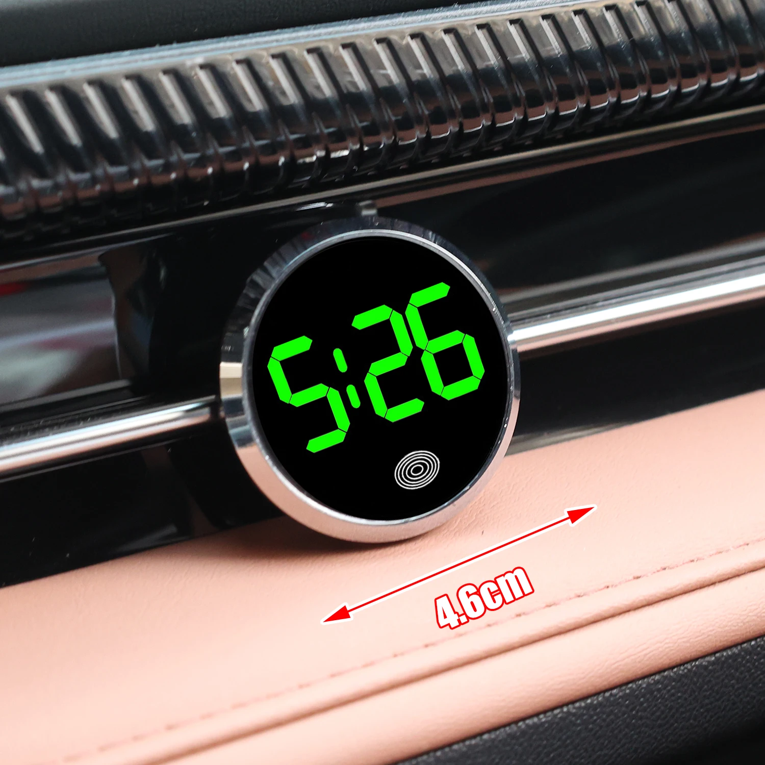 

46 мм автомобильные мини светящиеся автомобильные часы автомобильные внутренние часы механические кварцевые часы авто орнамент цифровые часы