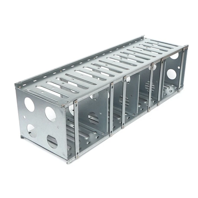 New 16 Bay Hard Drive Cage 3.5 Inch Rustproof Hard Drive Tray Rack PC Classic Iron HDD Stacking Bracket For 12Cm Fans