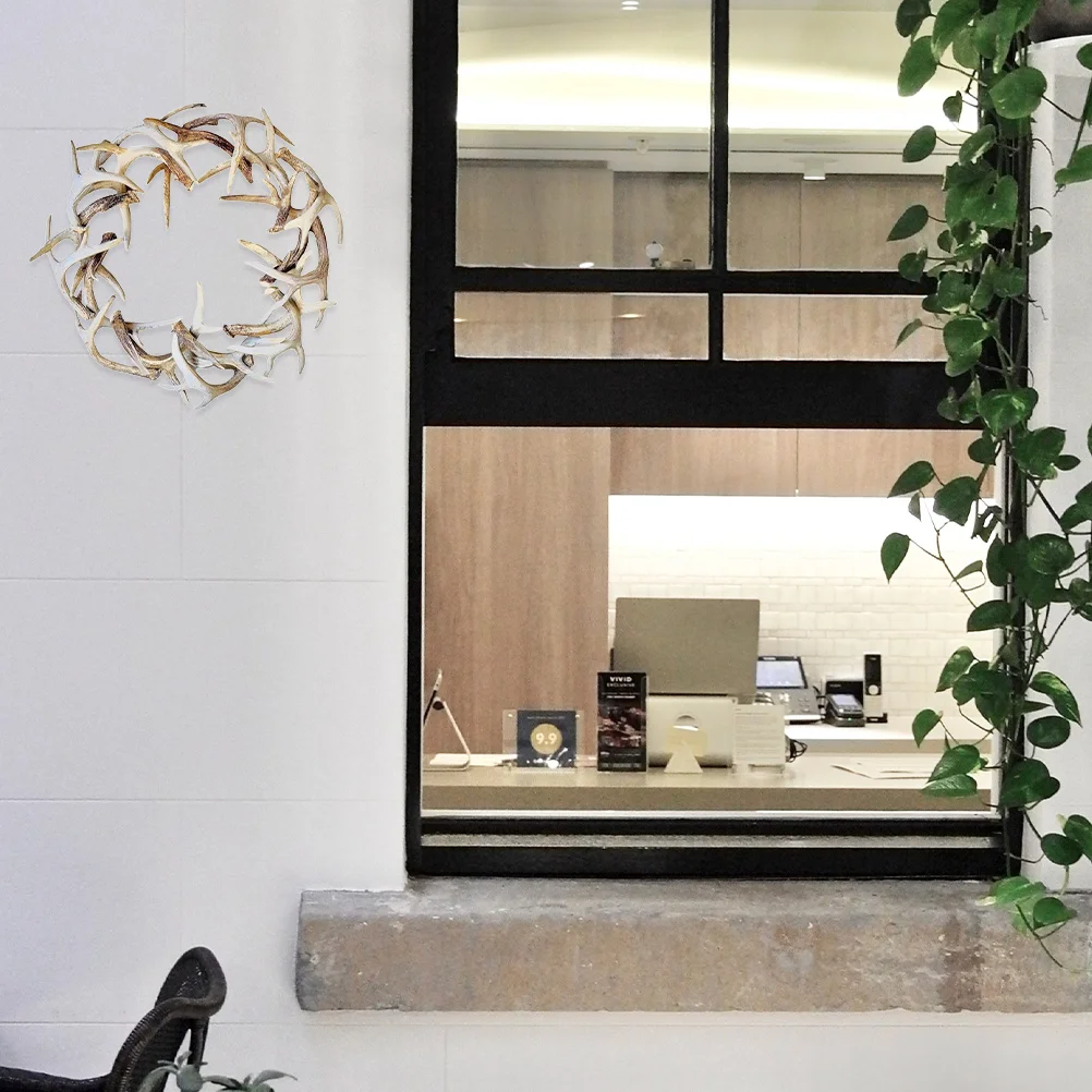 Рождественский садовый настенный орнамент домашний декор гирлянда с рогами