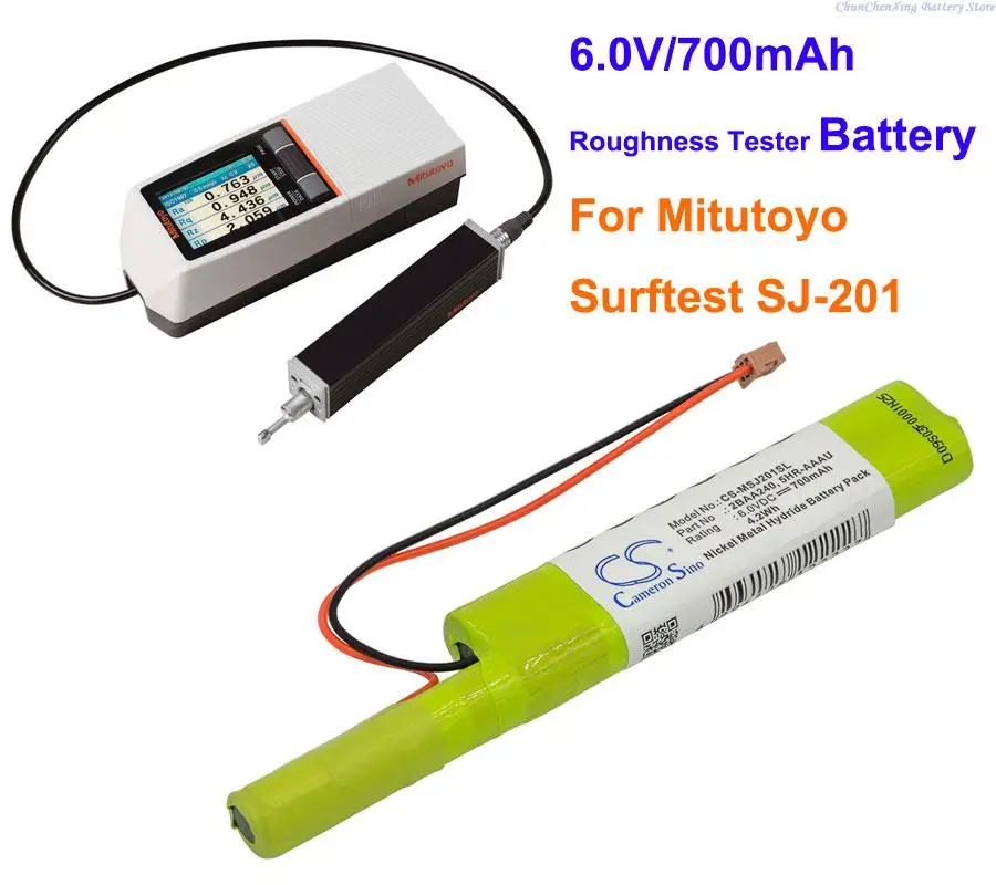 

700mAh Roughness Tester Battery 12BAA240, 5HR-AAAU, 2261584 for Mitutoyo Surftest SJ-201