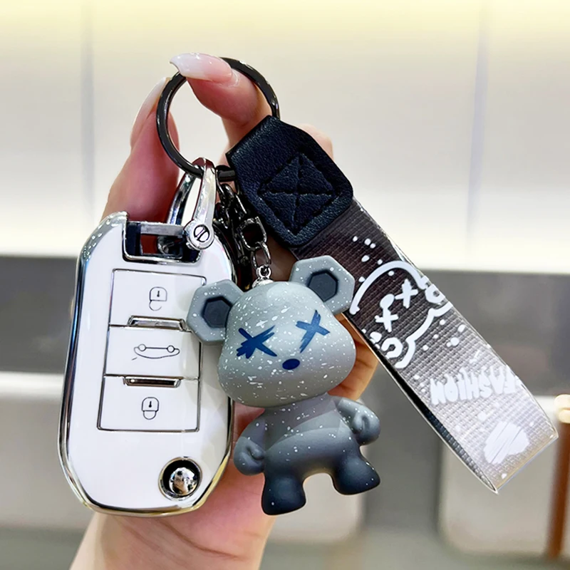 

Car Key Smart Case Cover For Citroen C2 C3 C4 C5 X7 C8 Picasso CACTUS For Peugeot 208 308 408 508 2008 3008 4008 5008 Keychain