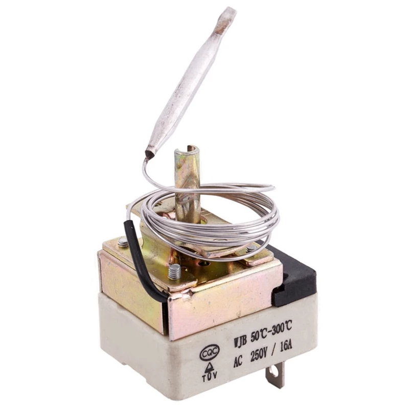 

6X AC 16A 250V 50 To 300 Celsius Degree 3 Pin NC Capillary Thermostat For Electric Oven