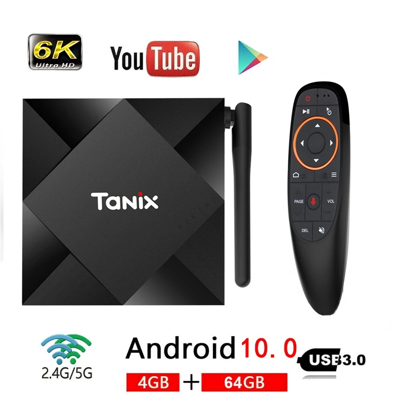 

Android 10.0 TV Box Max 4GB RAM 64GB ROM Allwinner H616 Tanix TX6S Android 10 QuadCore 6K Dual Wifi TX6 Media Player Youtube