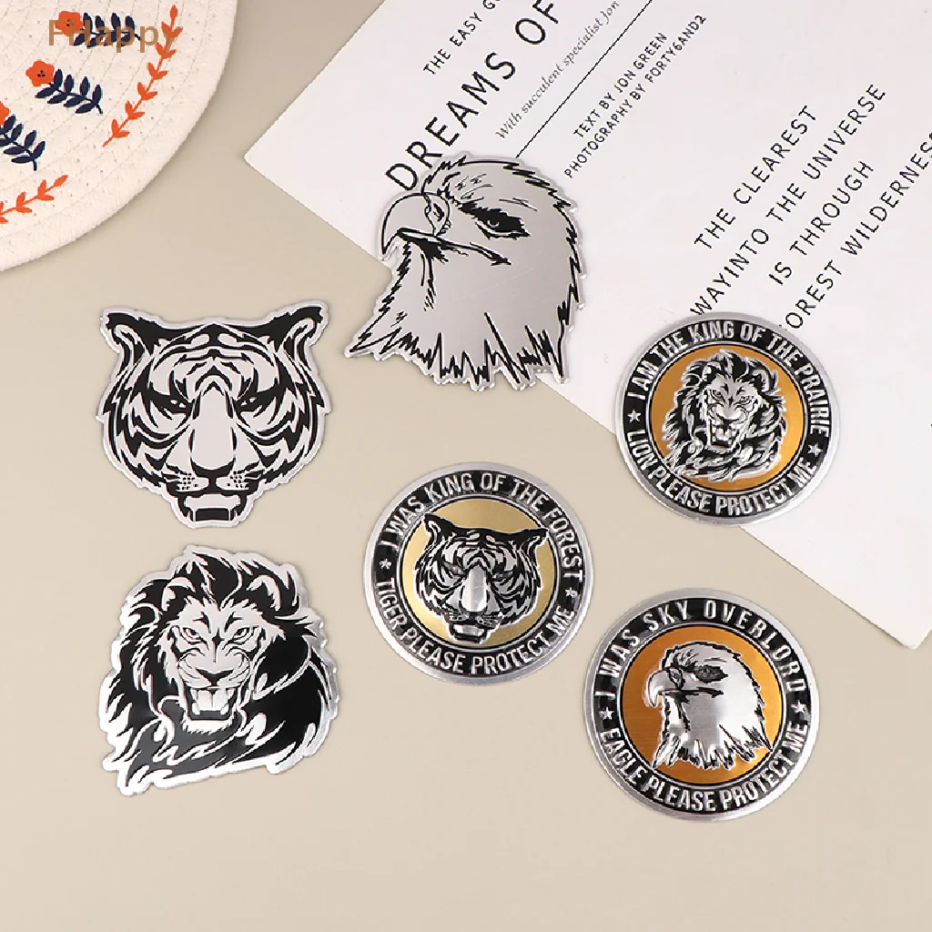 

3D High Quality Car Aluminum Alloy Sticker Personality Lion Auto Logo Badge Emblem Tail Decal Water-proof Aluminum Alloy