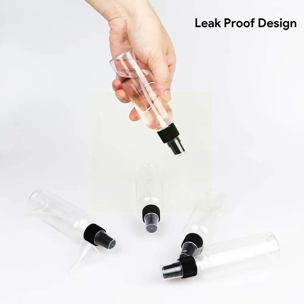 

50/60/100/120ml Refillable Bottles Transparent Plastic Mini Empty Bottle Spray Atomizer Travel Portable Accessories V4p2