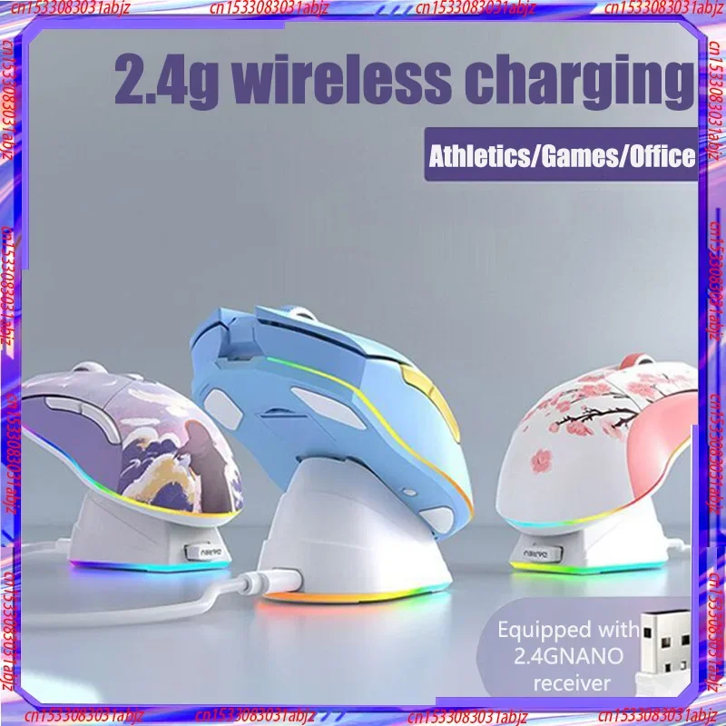 

Dareu Em901 Engine Edition Lightweight Dual Mode Wireless Mouse Esports Game Computer Rgb Charging Stand With Mouse Pad