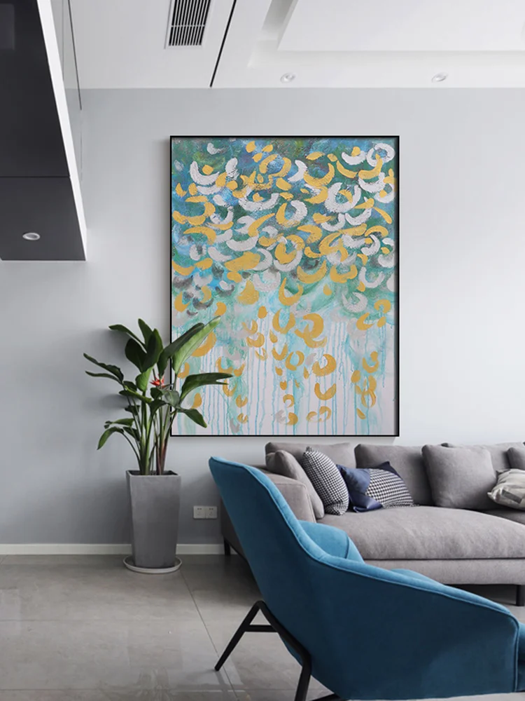 

Hand-painted Oil Painting Abstract Texture Painting Modern Light Luxury Porch Decorative Painting Hanging Painting