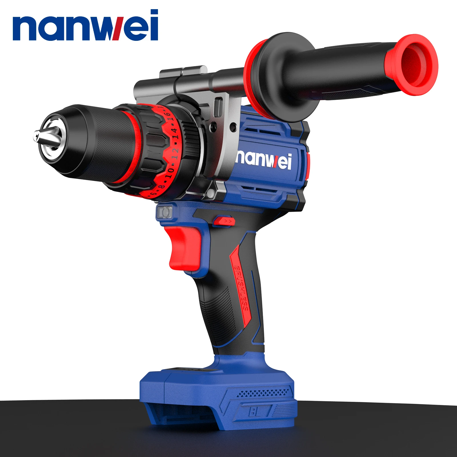 

Nanwei Бесщеточная 20 В DIY промышленная дрель для зимней рыбалки 160 нм отвертка с высоким крутящим моментом 13 мм самоблокирующаяся цанга с трещоткой