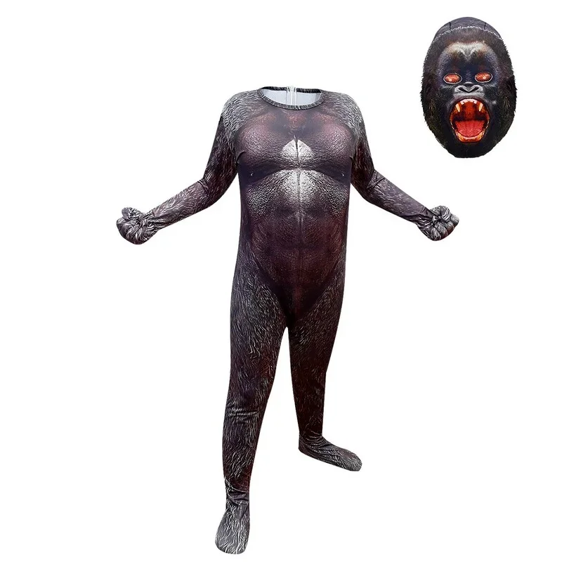 Забавный детский комбинезон для мальчиков одежда в виде животных orangutans пижамы